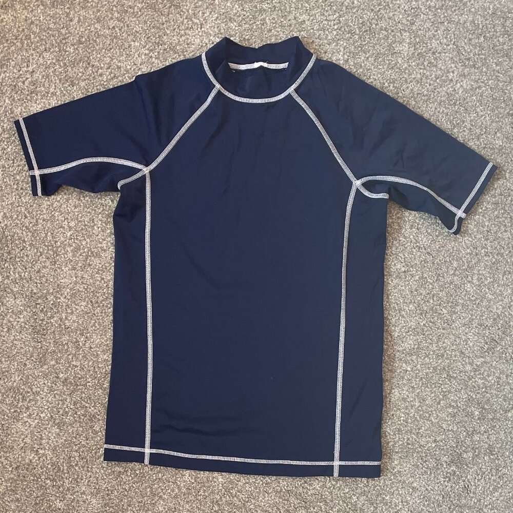 Land's End Boys Rash Guard - Navy Size M